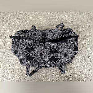 Black and white Vera Bradley large duffel bag